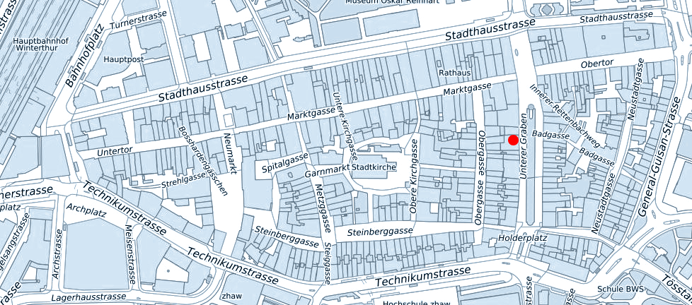 Karte von Winterthurer Altstadt